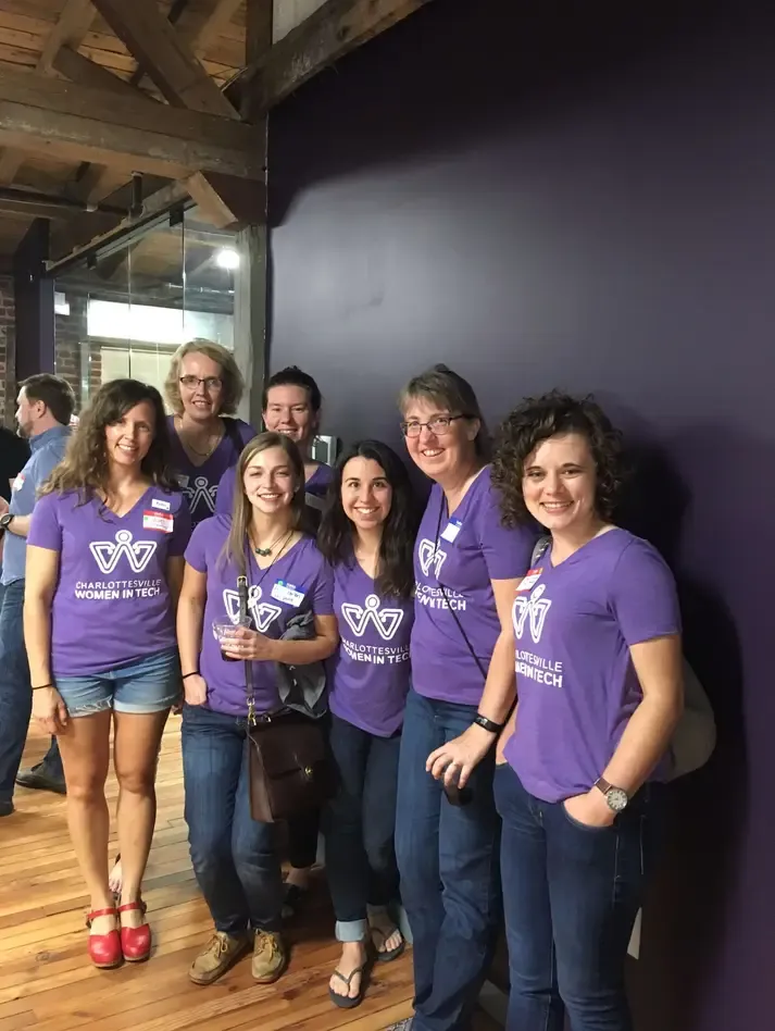 Charlottesville Women in Tech members at beCamp